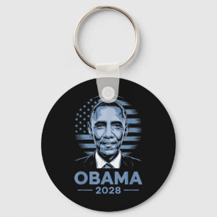 Barack Obama 2028 Obama 2028 4th Of July Retro Keychain