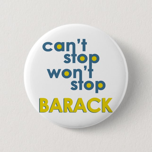 Barack Obama 2 Inch Round Button (Front)