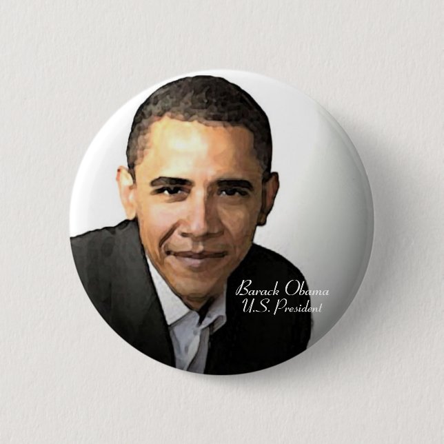 Barack Obama 2 Inch Round Button (Front)