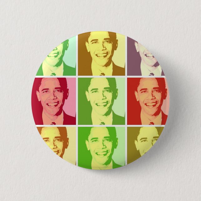 Barack Obama 2 Inch Round Button (Front)