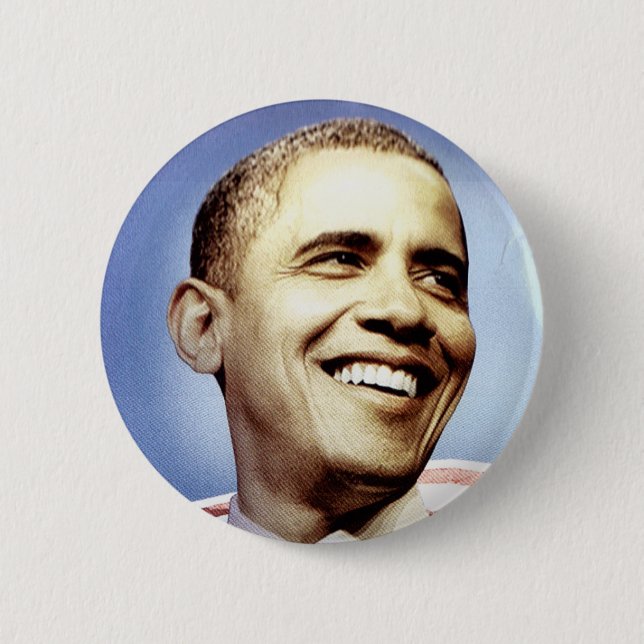 BARACK OBAMA 2 INCH ROUND BUTTON (Front)