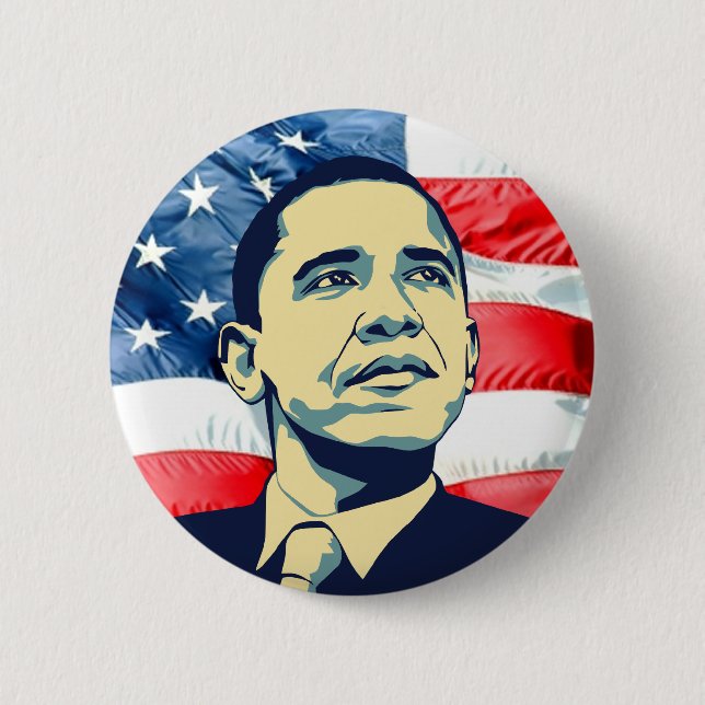 Barack Obama 2 Inch Round Button (Front)