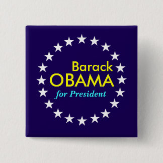 Barack Obama 2 Inch Square Button