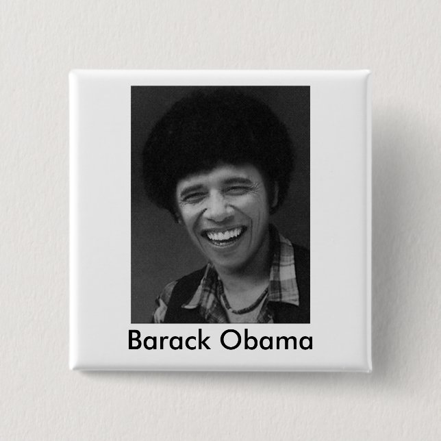 Barack Obama 2 Inch Square Button (Front)