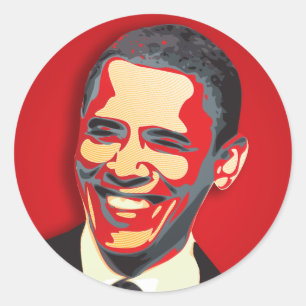 Barack Obama 44th President Classic Round Sticker