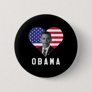 Barack Obama 44th Usa President I Love Obama  2 Inch Round Button