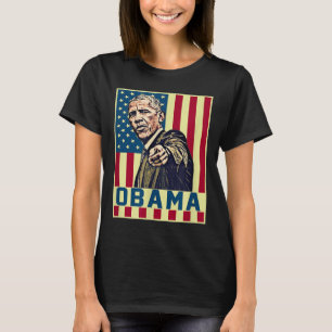 Barack Obama 44th Usa President Pop Art Vintage Us T-Shirt