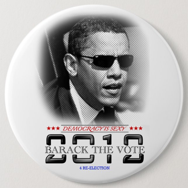 Barack Obama 6 Inch Round Button (Front)