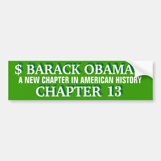 BARACK OBAMA-A NEW CHAPTER IN AMERICAN HISTORY BUMPER STICKER (Front)
