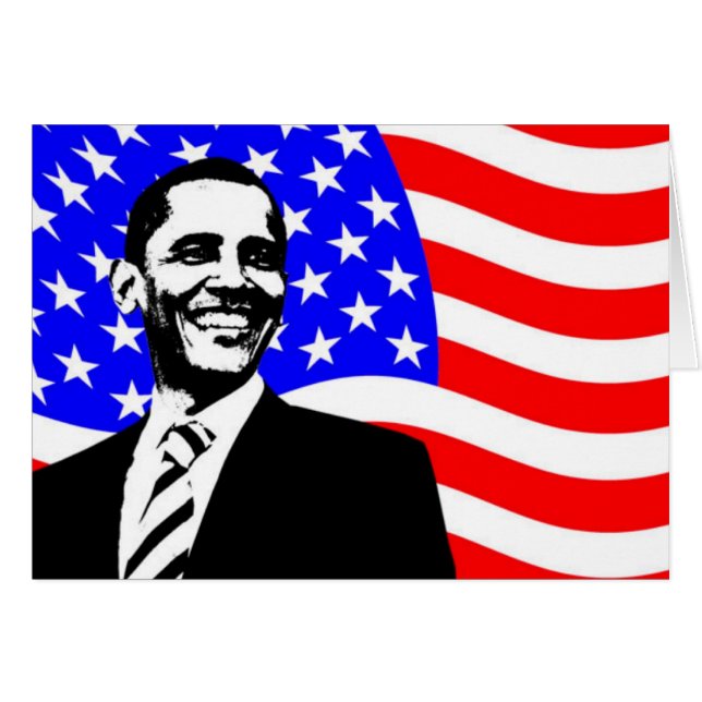 Barack Obama American Flag (Front Horizontal)