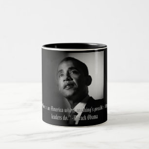 Barack Obama "Americans... still believe in a... Two-Tone Coffee Mug