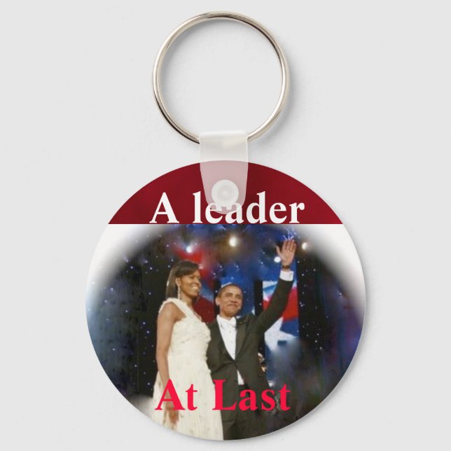 Barack Obama America's  Leader Keychain (Front)