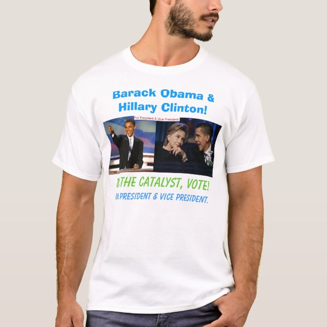 Barack Obama and Hillary Clinton T-Shirt (Front)