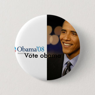 Barack Obama &apos;08 Desktop Wallpaper, Vote o... 2 Inch Round Button