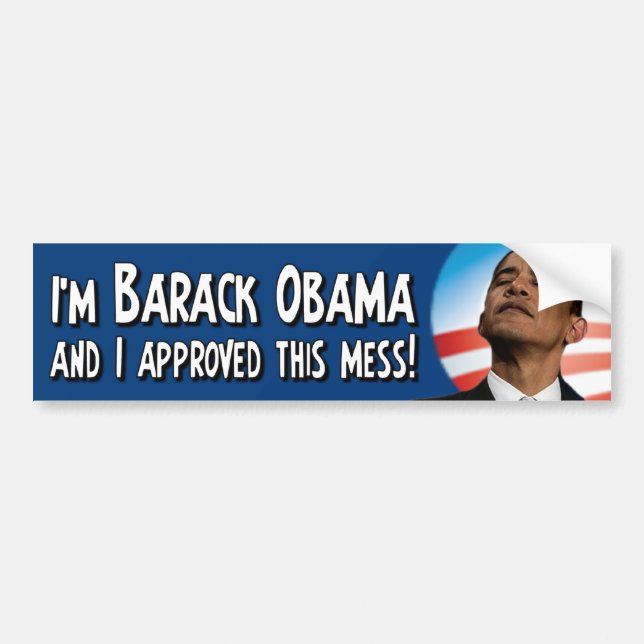 Barack Obama approved this mess Bumper Sticker (Front)