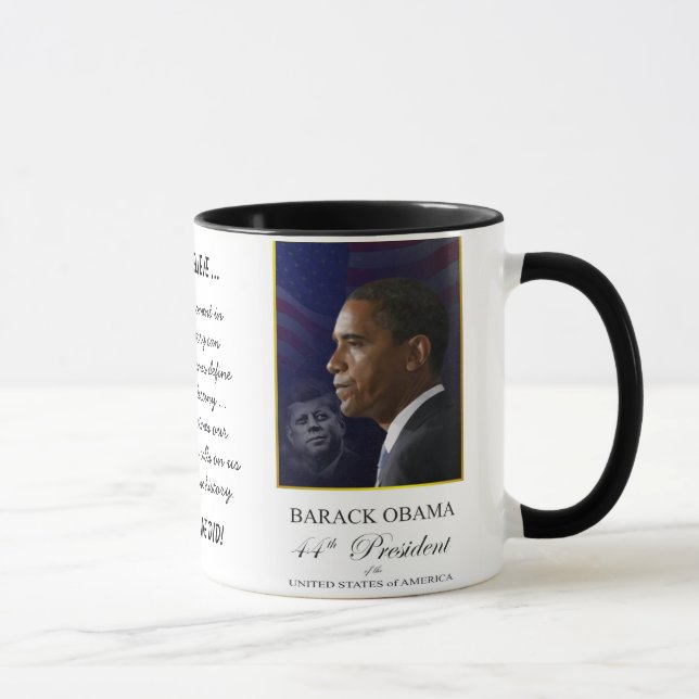 Barack Obama avec Jack Kennedy - tasse de sonnerie (Droite)