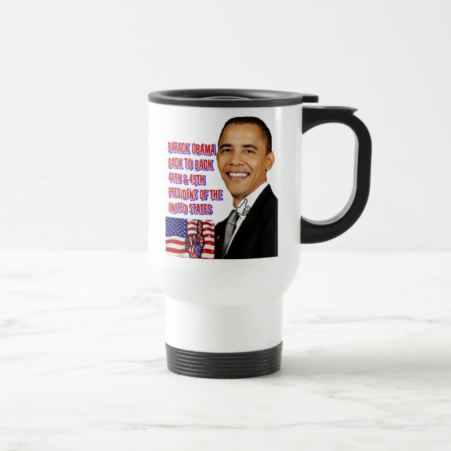 Barack Obama,Back To Back_ Travel Mug (Right)