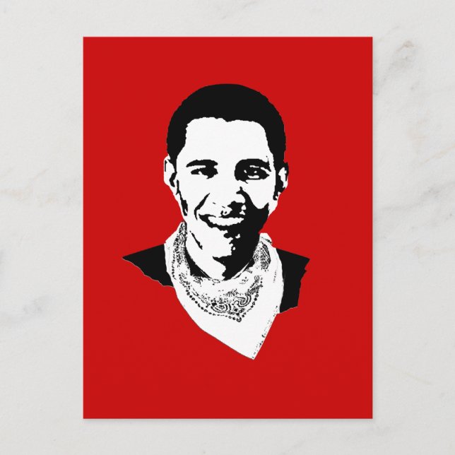 Barack Obama Bandana Postcard (Front)