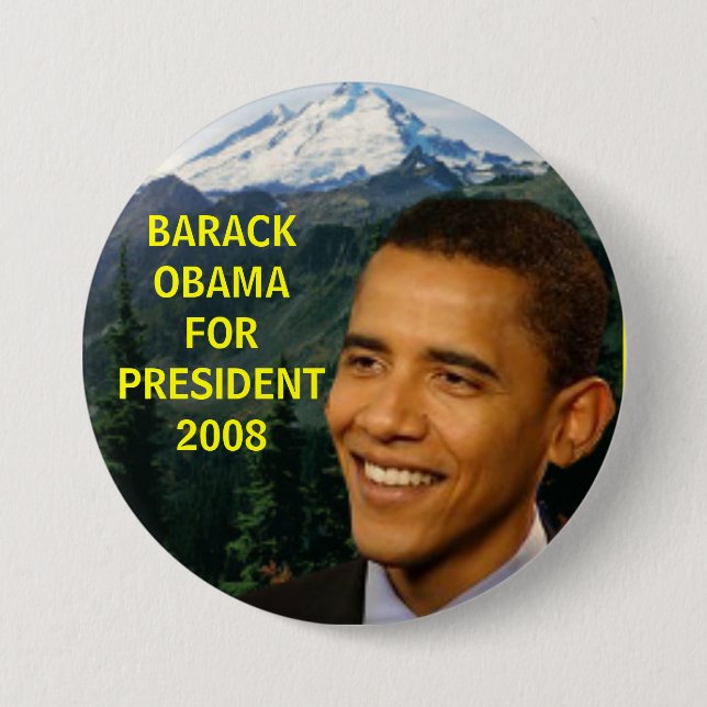 barack-obama.button 1jpg, BARACKOBAMAFORPRESIDE... 3 Inch Round Button (Front)