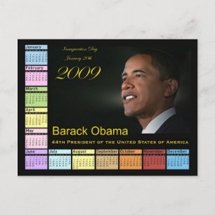 Barack Obama Calendar Postcard
