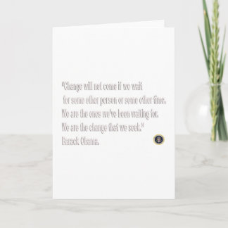 Barack Obama Change quote Card