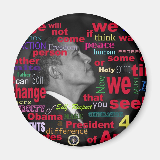 Barack Obama Change quote Magnet (Front)