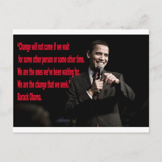 Barack Obama Change quote Postcard