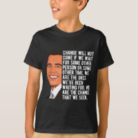 Barack Obama Citation Changement T-shirt Premium.p