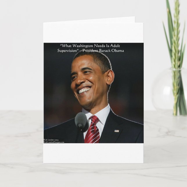 Barack Obama & Citations Humours Cadeaux & Cartes (Devant)