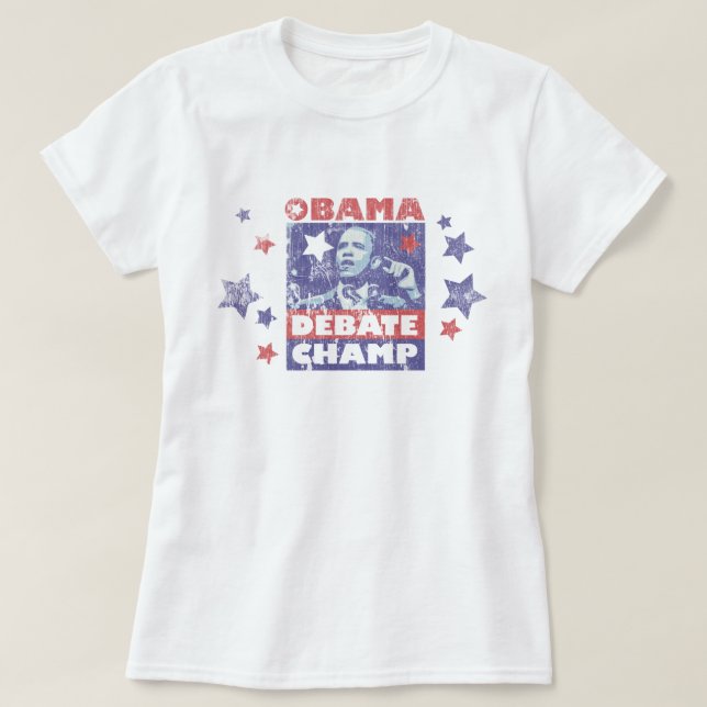 Barack Obama Debate Champ T-Shirt (Design Front)