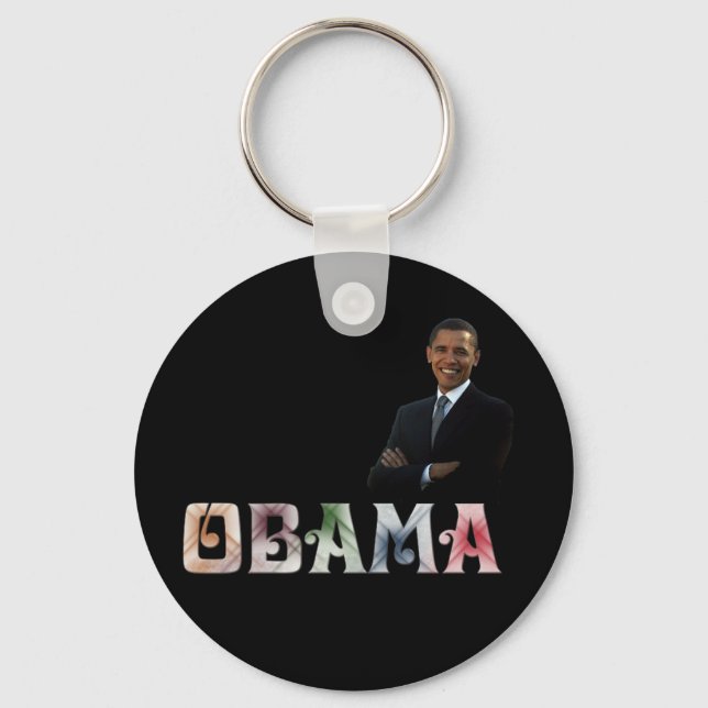 Barack Obama Design Keychain (Front)