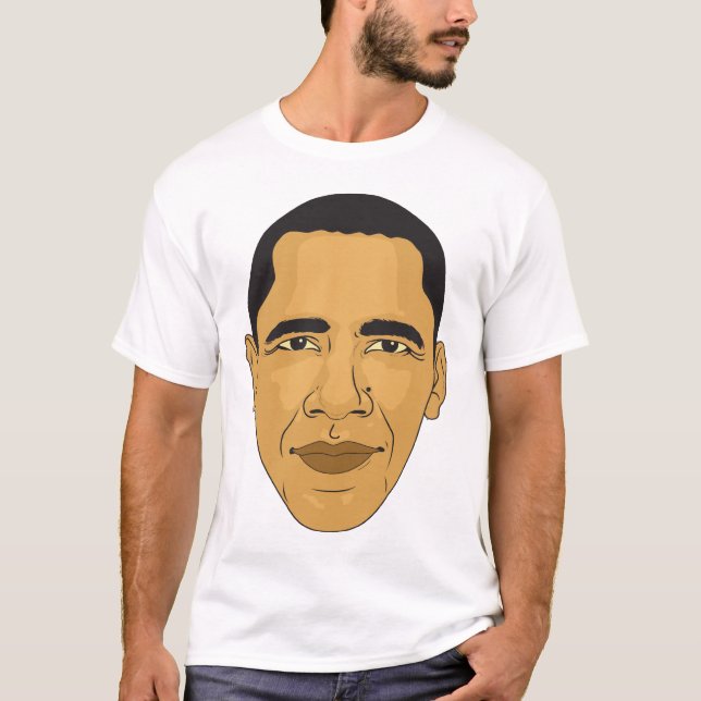 Barack Obama Digital Face Illustration Tee (Front)
