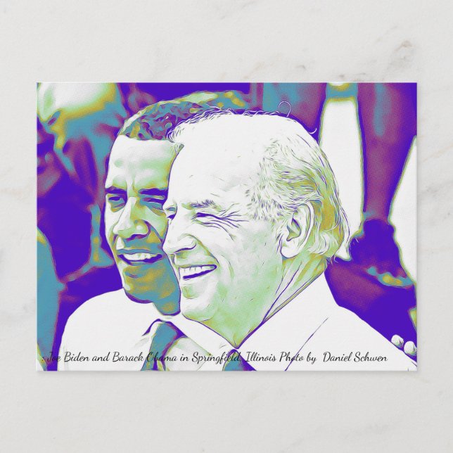Barack Obama et Joe Biden Photo Carte Postale (Devant)