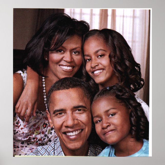 Barack Obama & Family_ Poster_by Elenne Poster (Front)