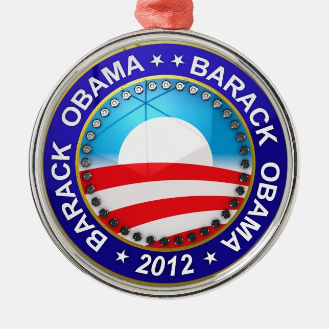 Barack Obama for president 2012 Metal Ornament (Front)