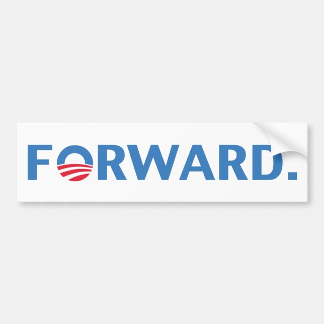 Barack Obama Forward (Blue) Bumper Sticker (Front)