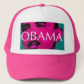 Barack Obama, grand casquette rose