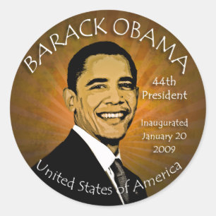 Barack Obama Grunge Stickers