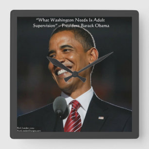 Barack Obama Humour Quote Wall Clock