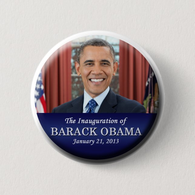 Barack Obama Inauguration 2013 2 Inch Round Button (Front)