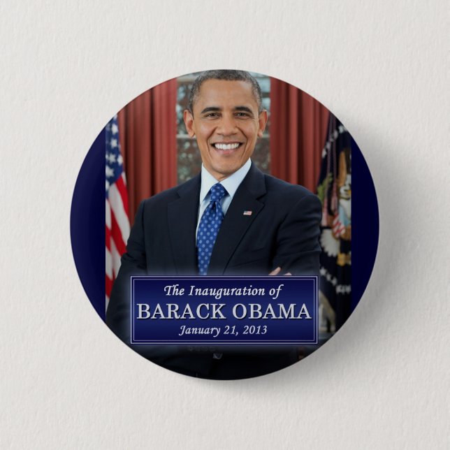 Barack Obama Inauguration 2013 2 Inch Round Button (Front)