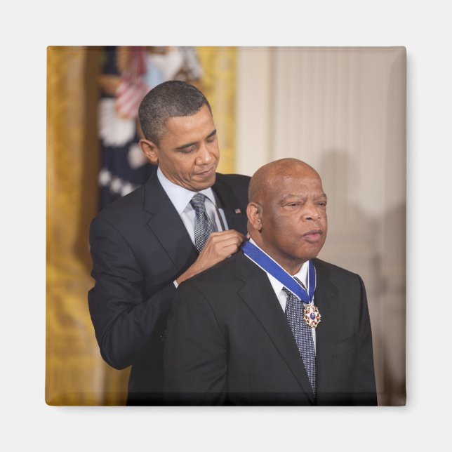 Barack Obama & John Lewis Magnet (Front)