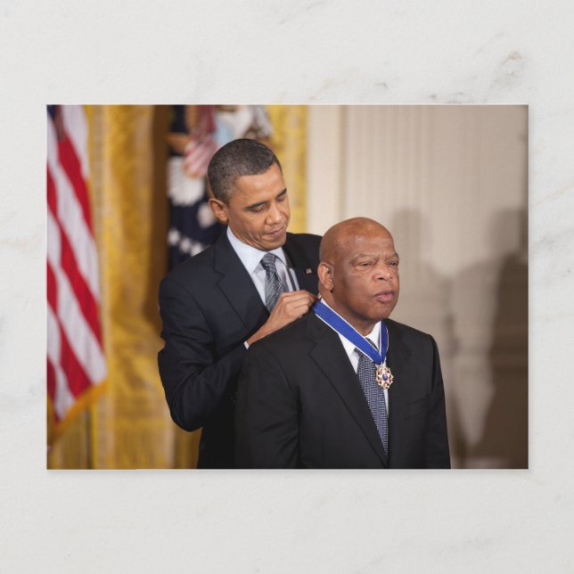 Barack Obama & John Lewis Postcard (Front)