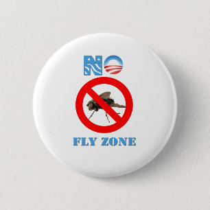 Barack Obama No Fly Zone 2 Inch Round Button