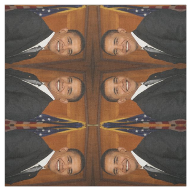Barack Obama Official Portrait Fabric (Swatch)