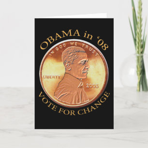 Barack Obama Penny Card
