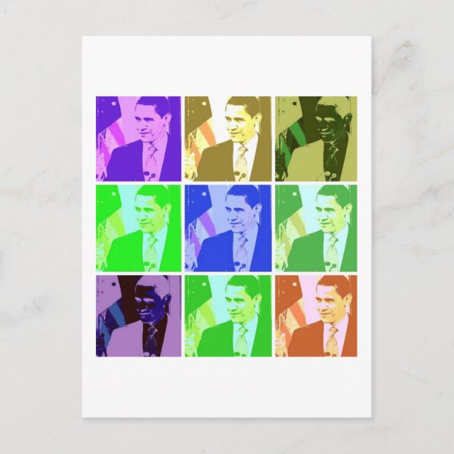 Barack Obama Pop Art Postcard (Front)