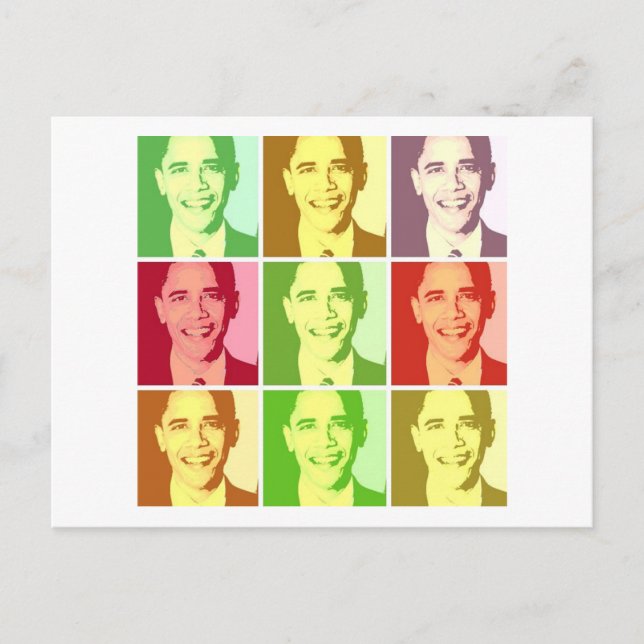 Barack Obama Pop Art Postcard (Front)