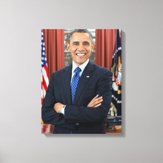 Barack Obama portrait Canvas Print