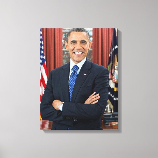 Barack Obama portrait Canvas Print (Front)